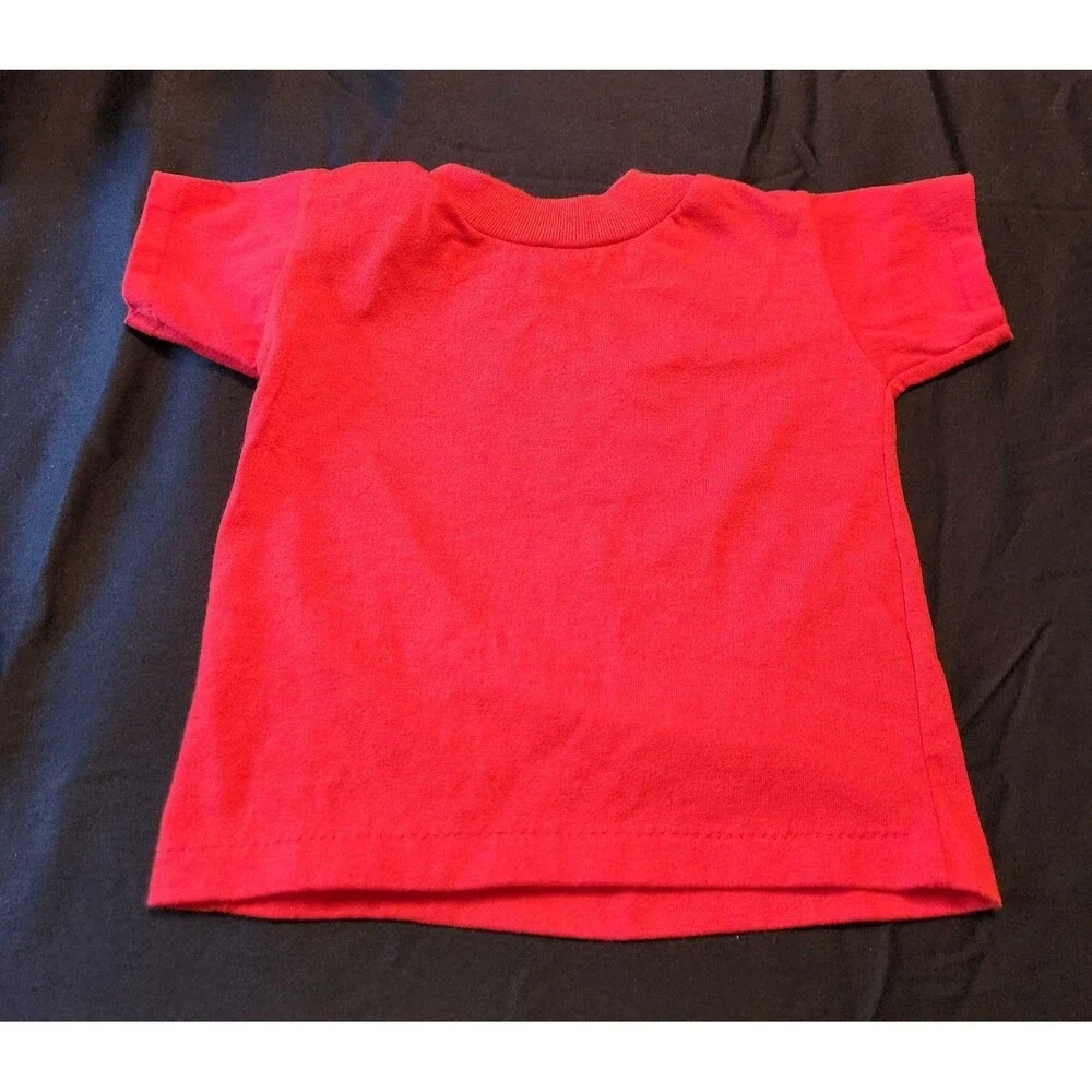 Vintage Child's Hand drawn Snowman Tee Shirt 